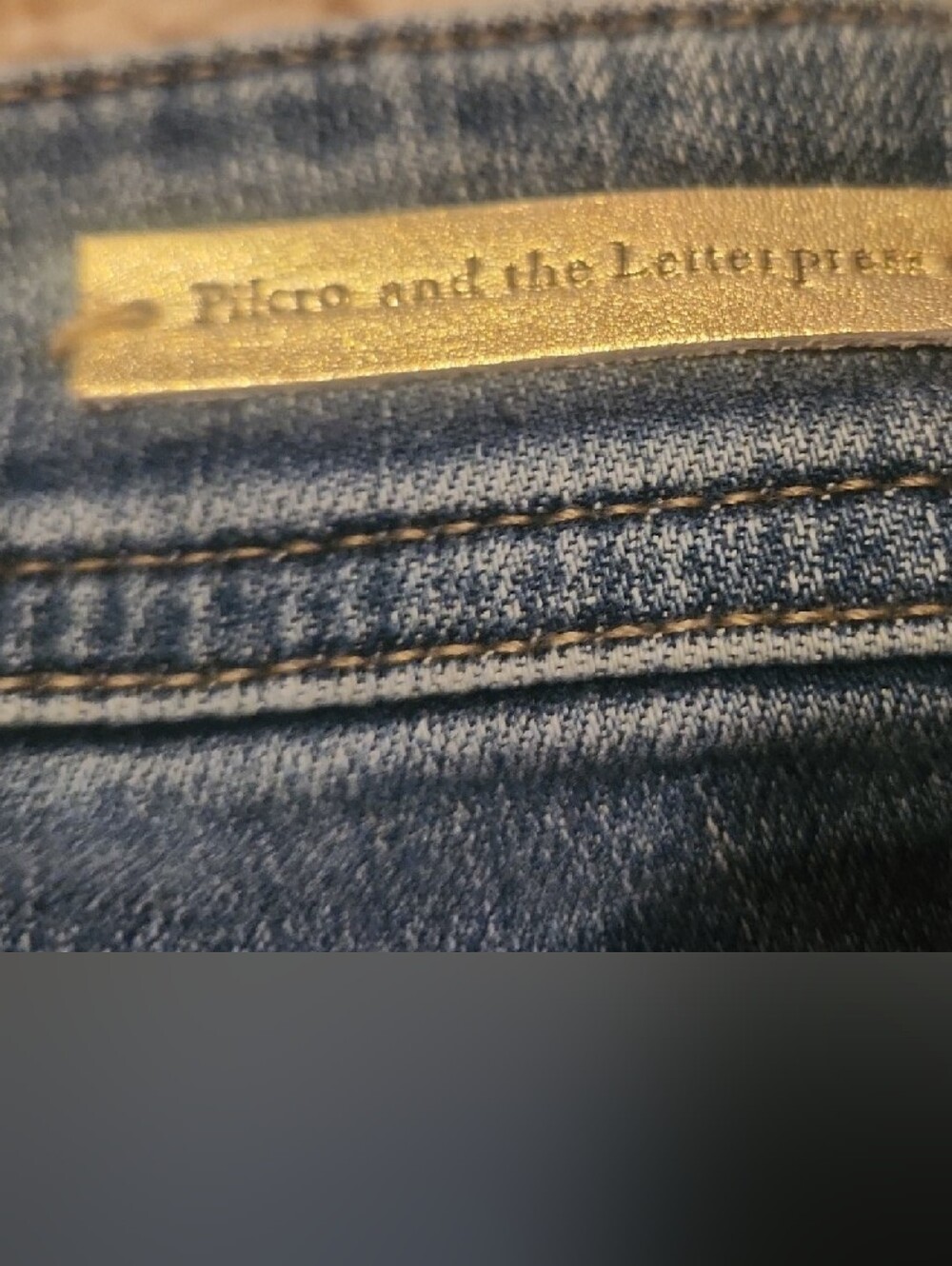 Anthropologie Embellished Blue Women's Jeans with Frayed Hem - Picture 6 of 6
